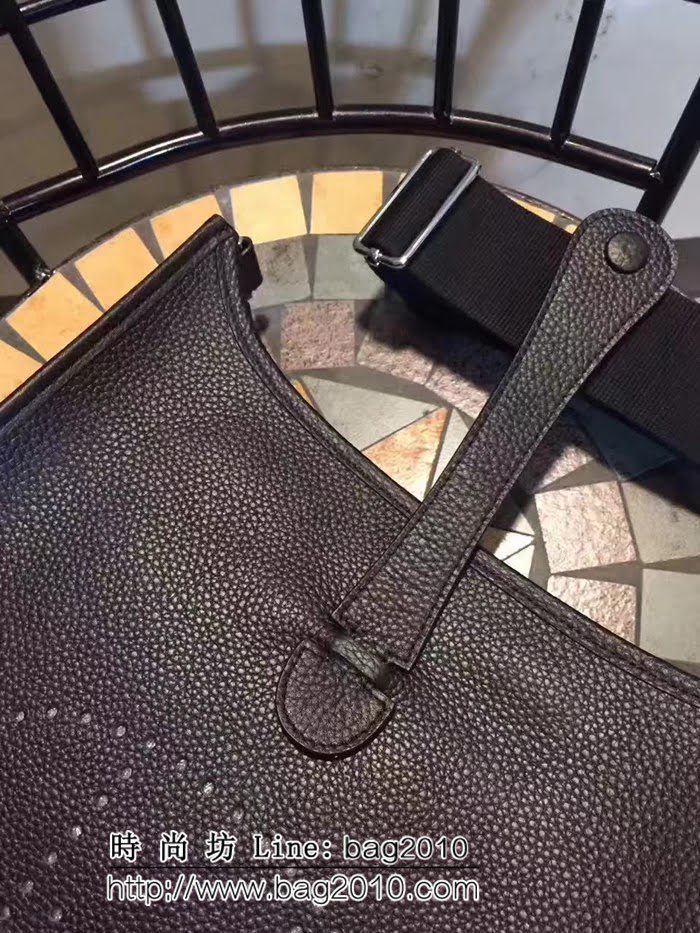 愛馬仕Hermes Evelyn伊芙琳 頭層牛皮單肩斜挎包 男女同款 0AM1374